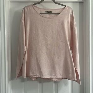 Flax Pink Long Sleeve Boxy T-Shirt